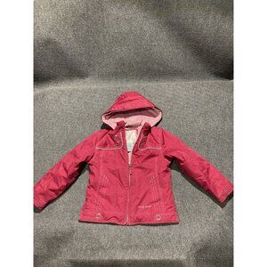 Free Country Jacket Girls XS Red Long Sleeve Full Zip Hooded